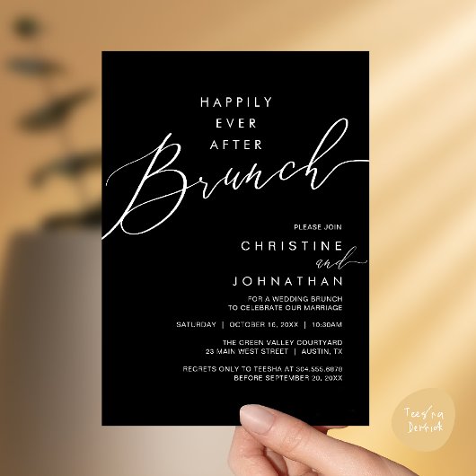 Invitation Dîner de réception de mariage de conte de fées