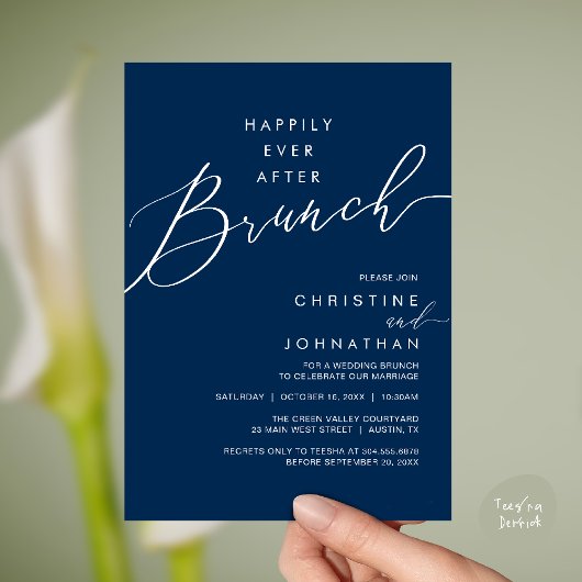 Invitation Dîner de réception de mariage de conte de fées