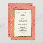 Invitation Dîner de réception de mariage formel Coquillage Ar (Devant / Derrière)