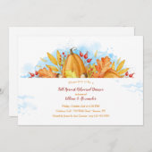 Invitation Dîner de récolte de la gloire d'automne (Devant / Derrière)