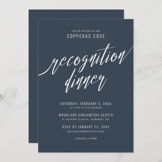 Invitation Dîner de reconnaissance (Devant / Derrière)