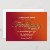 Invitation Dîner de remerciement (Devant / Derrière)