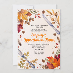 Invitation Dîner de Remerciement des Employés Evénement d'Ent