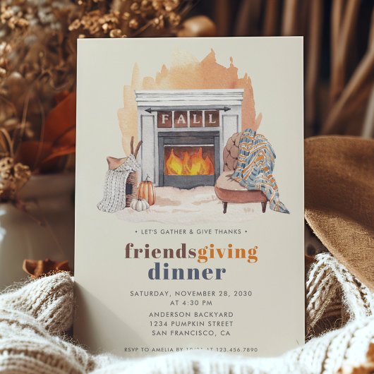 Invitation Dîner de remerciement Friendsgiving