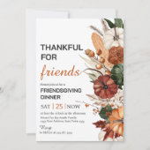 Invitation Dîner de remerciement pour les amis (Devant)