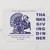 Invitation DÎNER DE REMERCIEMENT Simple (Devant / Derrière)
