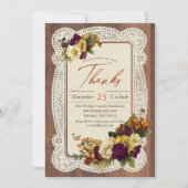Invitation Dîner de remerciement vintage (Devant)