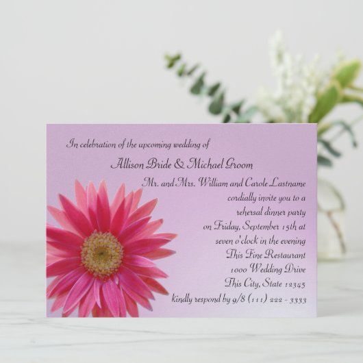 Invitation Dîner de répétition (Debout devant)