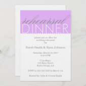 Invitation Dîner de répétition (Devant / Derrière)