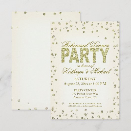 Invitation Dîner de répétition (Devant / Derrière)