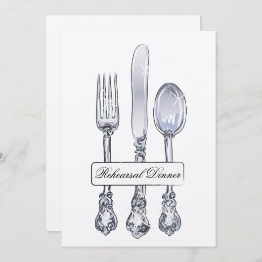 Invitation Dîner de répétition (Devant / Derrière)