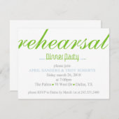 Invitation Dîner de répétition (Devant / Derrière)