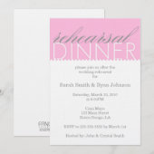 Invitation Dîner de répétition (Devant / Derrière)