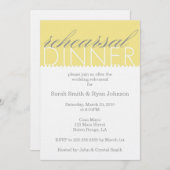 Invitation Dîner de répétition (Devant / Derrière)