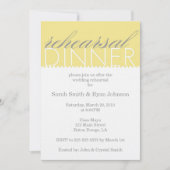 Invitation Dîner de répétition (Devant)