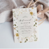 Invitation dîner de répétition à cadre fleuri fleur sauvage r