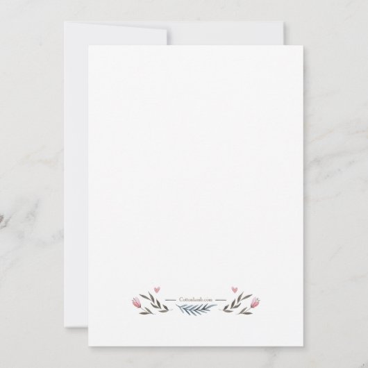 Invitation Dîner De Répétition À La Main Des Inséparables (Dos)