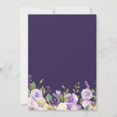 Invitation Dîner de répétition à la peinture violet et pêche  (Dos)