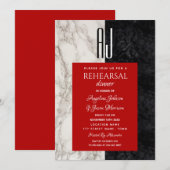 Invitation Dîner de répétition à monogramme moderne (Devant / Derrière)