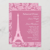 Invitation Dîner de répétition à Paris (Devant / Derrière)