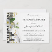Invitation Dîner De Répétition À Thème Musique Élégante (Devant)