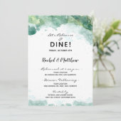 Invitation Dîner de répétition Abstrait d'aquarelle verte (Debout devant)
