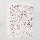 Invitation Dîner de répétition Abstrait des Feuilles d'érable (Dos)