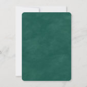 Invitation Dîner de répétition Abstrait Emerald Green Mariage (Dos)