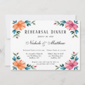 Invitation Dîner de répétition aquarelle (Devant)