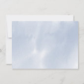 Invitation Dîner de répétition | Aquarelle bleu foncé (Dos)