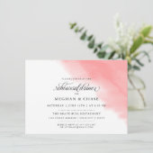 Invitation Dîner de répétition | Aquarelle Rose corail (Debout devant)