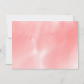 Invitation Dîner de répétition | Aquarelle Rose corail (Dos)