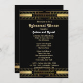 Invitation Dîner de répétition Art déco beauté classique (Devant / Derrière)