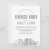 Invitation Dîner de répétition Atlanta | City Skyline Invitat (Devant)