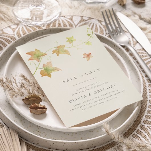 Invitation Dîner de répétition automne
