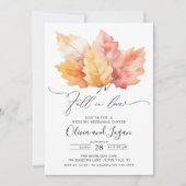 Invitation Dîner De Répétition Automne En Amour (Devant)