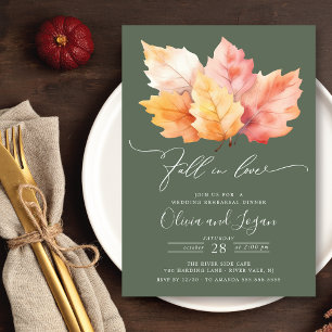 Invitation Dîner De Répétition Automne En Amour