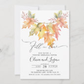 Invitation Dîner De Répétition Automne En Amour (Devant)