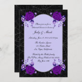 Invitation Dîner de répétition automne Rose violet Spiderweb (Devant / Derrière)
