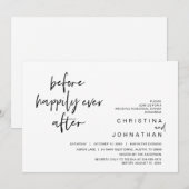 Invitation Dîner de répétition, Avant Heureux toujours après  (Devant / Derrière)