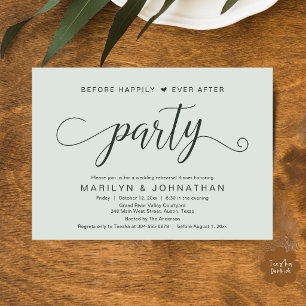Invitation Dîner de répétition avant le bonheur éternel