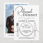 Invitation Dîner de répétition avec photos (Devant / Derrière)