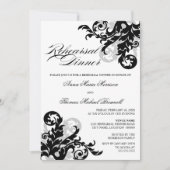 Invitation Dîner de répétition Black and Silver (Devant)