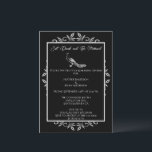 Invitation Dîner de répétition Black Peacock<br><div class="desc">Invités Invitations à votre dîner de répétition avec une invitation à dîner de mariage Black Peacock Flourish. Le design de l'invitation présente un élégant paon orné de fleurs. Personnalisez avec les noms du marié et de la mariée avec les détails du dîner de répétition. Papier à lettres mariage supplémentaire disponible...</div>