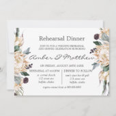 Invitation Dîner de répétition blanc boho tropical Invita (Devant)