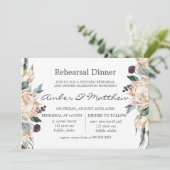 Invitation Dîner de répétition blanc boho tropical Invita (Debout devant)