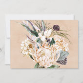 Invitation Dîner de répétition blanc boho tropical Invita (Dos)