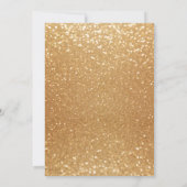 Invitation Dîner de répétition blanc et or Confetti (Dos)