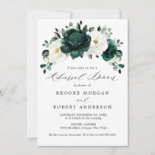 Invitation Dîner de répétition blanc Eucalyptus Emerald Green (Devant)