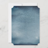 Invitation Dîner de répétition bleu. Aquarelle marine moderne (Dos)